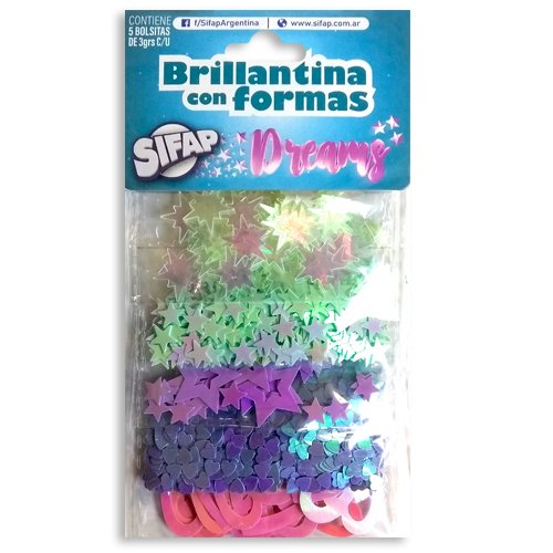 Brillantina C/Formas X 5