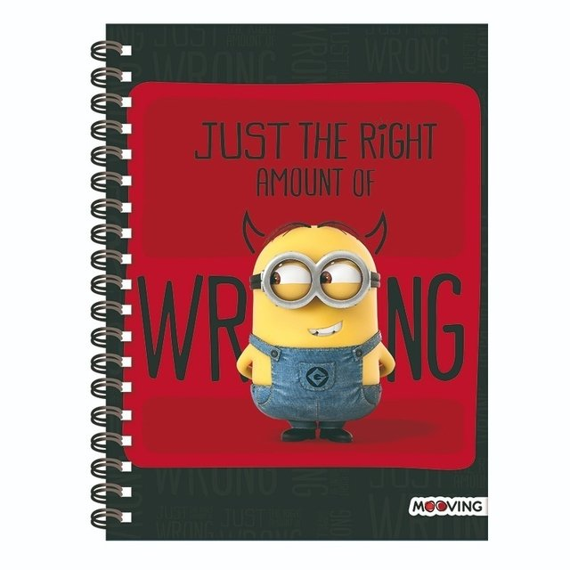 Cuaderno Minions 16 X 21 Con Espiral 80 Hojas rayadas