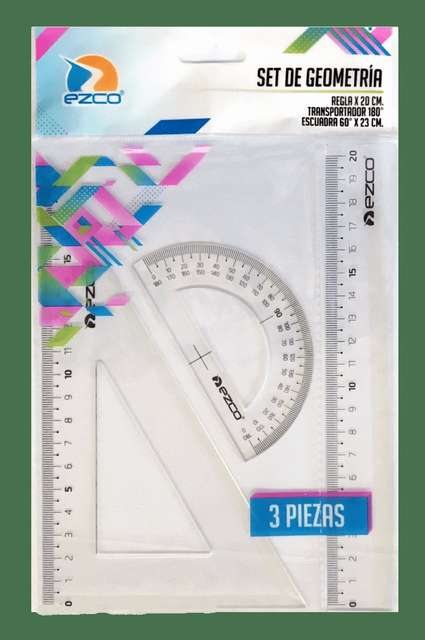 Set Geometria Ezco 3 Piezas