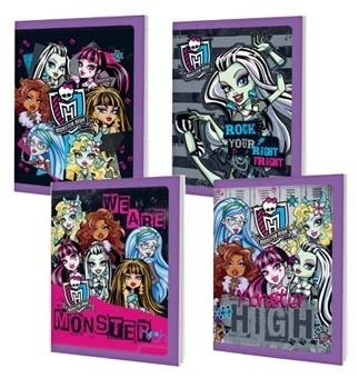 Cuaderno Monster High 16 X 21 Tapa Flexible X 48 Hojas rayadas