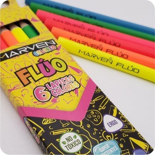 Pinturitas Marven X 6 Fluo