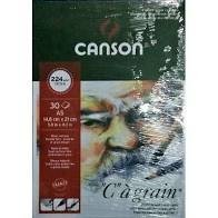Block Canson "C"á Grain 224 Grs A5 30 H D/Cara Fino Y Grueso