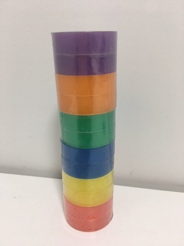Cinta 12 Mm X 8 Mts   12 Rollos De Color