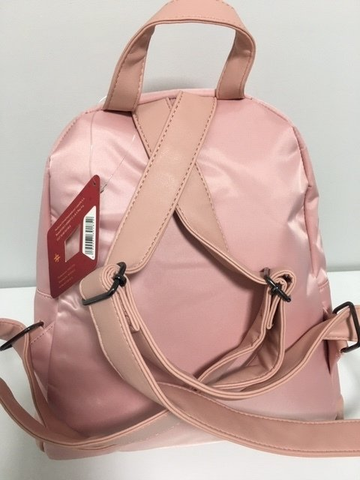 Mochila Amayra Pvc Seda Rosa Pastel 67.C3018.5