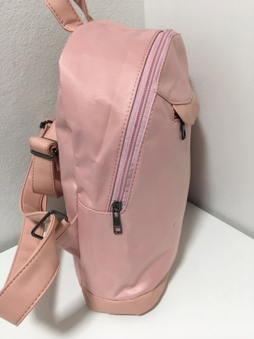 Mochila Amayra Pvc Seda Rosa Pastel 67.C3018.5