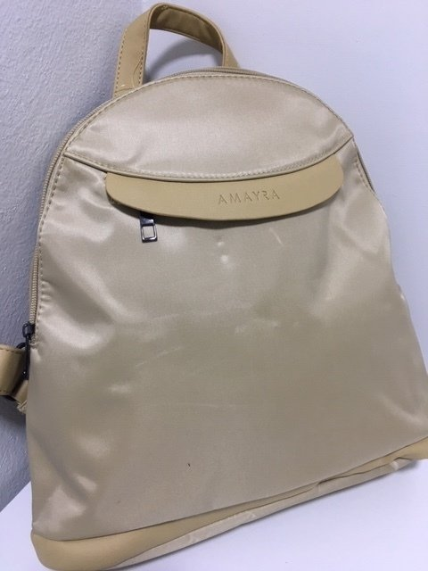 Mochila Amayra Pvc Seda Camel 67.C3018.4