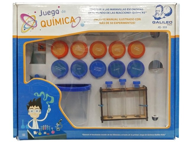 Juego De Quimica Galileo Incluye Manual Con 50 Experimentos Jq 555
