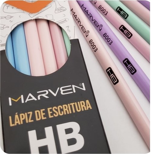 Lapiz Marven Negro Pastel