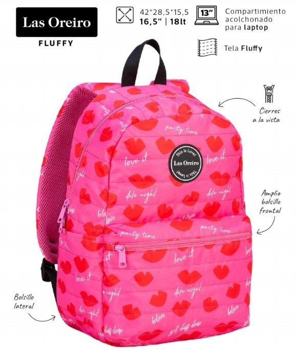 Mochila Las Oreiro Fluffy