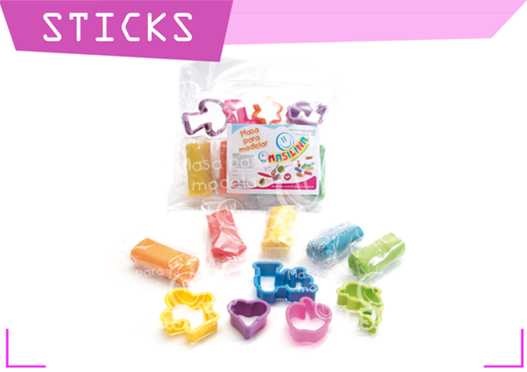 Masilina Set Sticks + Moldes