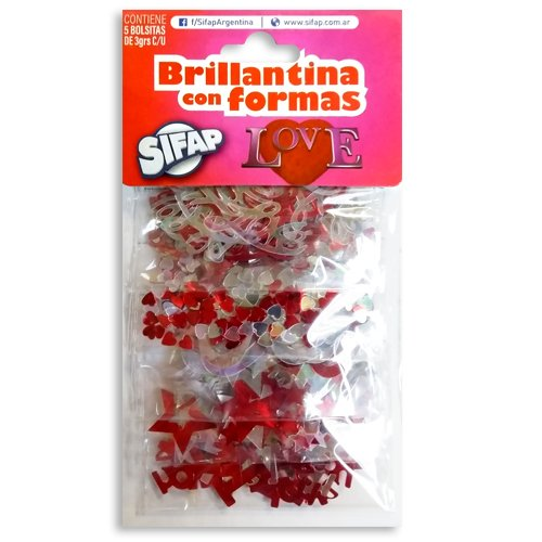 Brillantina C/Formas X 5