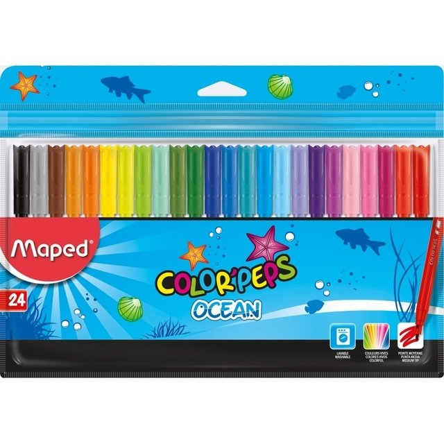 Marcador Maped X 24 Color Peps Ocean