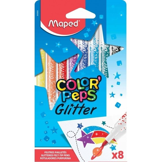Marcador Maped X 8 Glitter