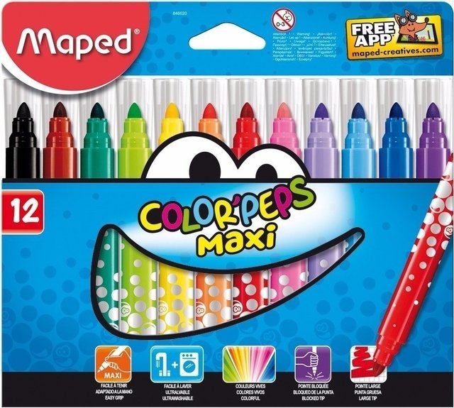 Pinturitas Maped Color Peps Maxi X 12
