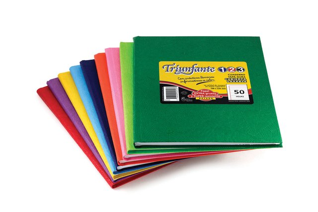 Cuaderno Triunfante 123 tapa dura 21X27 100 hojas rayado