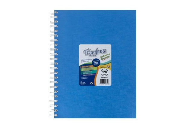 Cuaderno Triunfante A4 tapa lavable 120 hojas rayado