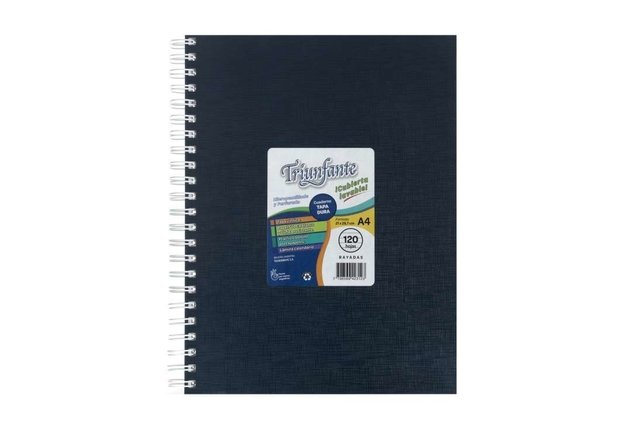 Cuaderno Triunfante A4 tapa lavable 120 hojas rayado
