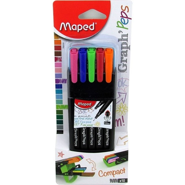 Marcador Maped Graph´Peps Compact X 10