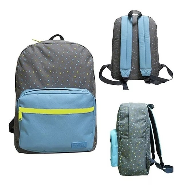 Mochila Baires Espalda Gris