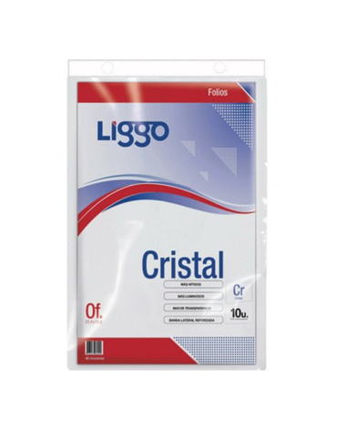 Folio Oficio Cristal X 10