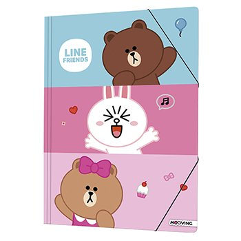 Carpeta Carton Solapa/Elast.Of Line Friends Orig
