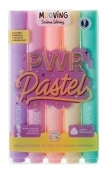 Resaltador Coloring Mooving X 5 Pastel