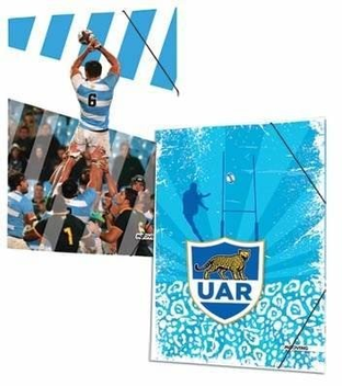 Carpeta Carton Solapa/Elastico Oficio Pumas All
