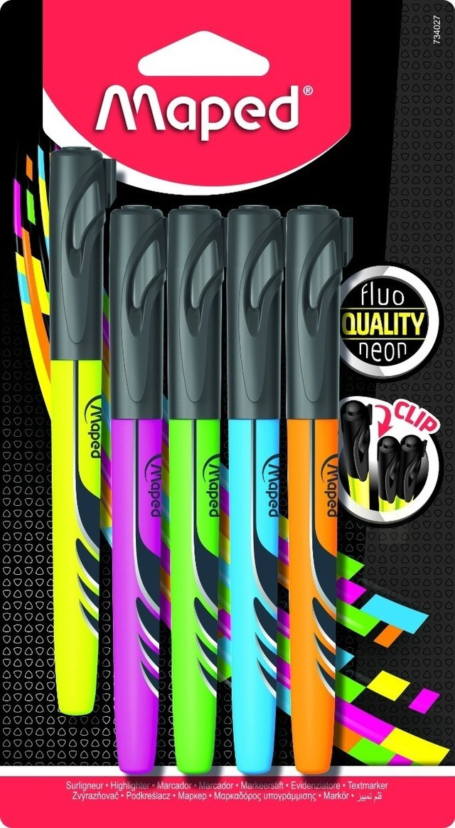 Marcador Maped Fluo Peps Pen X 5 (734027)