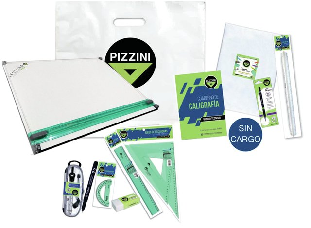Kit Pizzini Tablero Dibujo 50 X60 Super Eco Bolsa