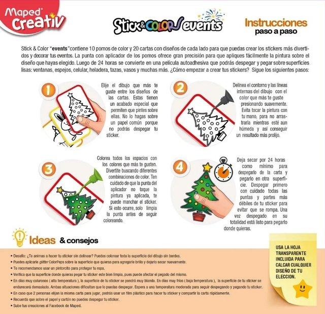 Set Didactico Maped Stick & Color Events