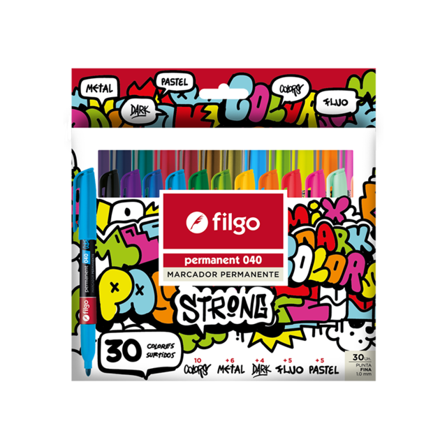 Marcador Filgo Marker 40 Strong X 30 Surtido