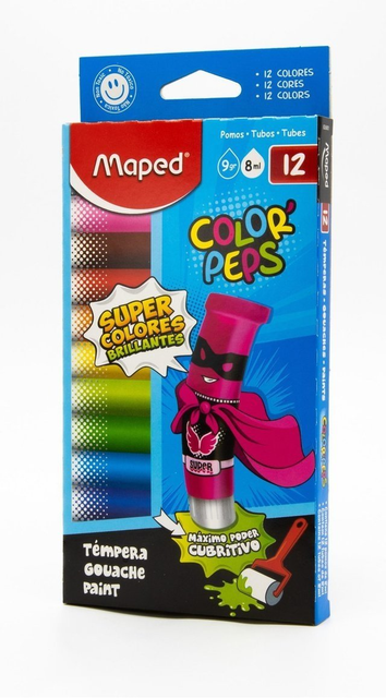 Tempera Maped X 12 Surtidas