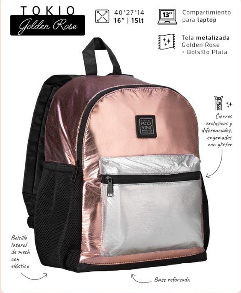 Mochila Tokio Golden Rose