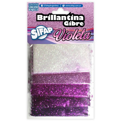 Brillantina Violeta X 5 Unid. En Gama