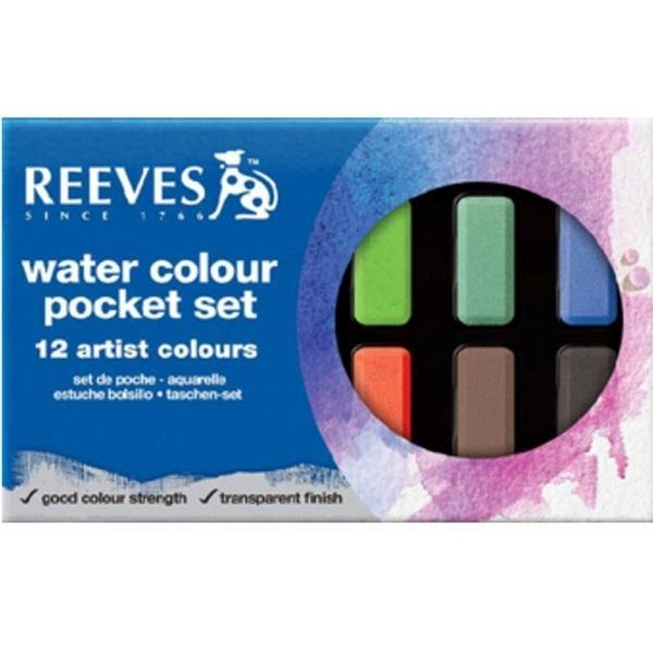 Acuarela Reeves Pastilla X12 Unidades