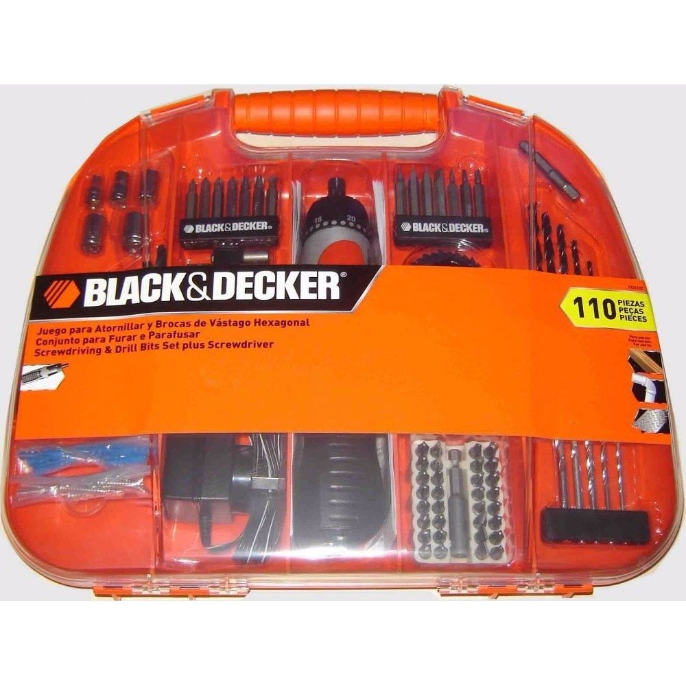 Atornillador 9078 C/Puntas Y Mechas Black & Decker 3.6 V. - Fdx100-Ar