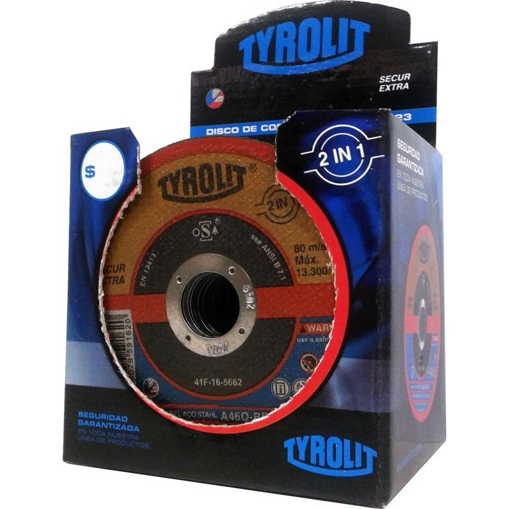 Disco Secur Extra Oxido Aluminio Plano - Tyrolit - 114 X 1.0 X 22.2 Mm