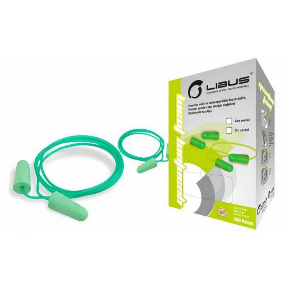 Tapon Protector Auditivo Libus Quantum Foam Con Cordel â Atenuación 32 Db