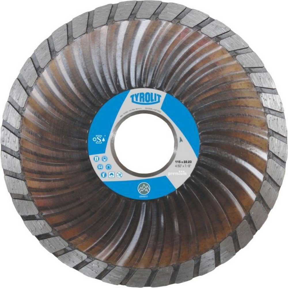 Disco Tyrolit-Premium Diamantado Turbo Porcelanato - 178 Mm - 22.2 Mm Tipo TRF - RP