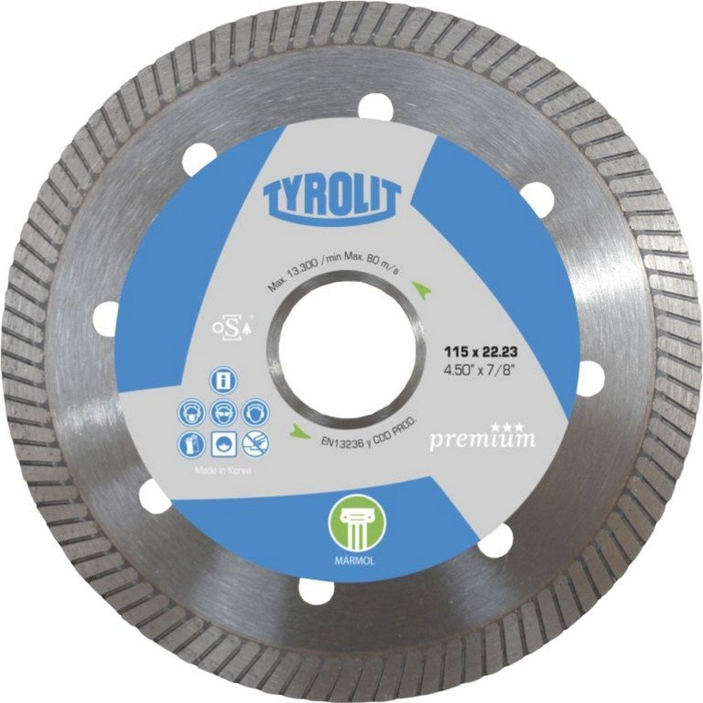 Disco Tyrolit-Premium Diamantado Turbo Granito - 230 Mm - 22.2 Mm Tipo STR