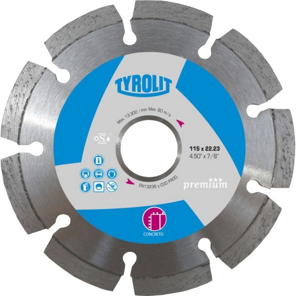 Disco Tyrolit-Premium Diamantado Segmentado Concreto - 230 Mm - 22.2 Mm
