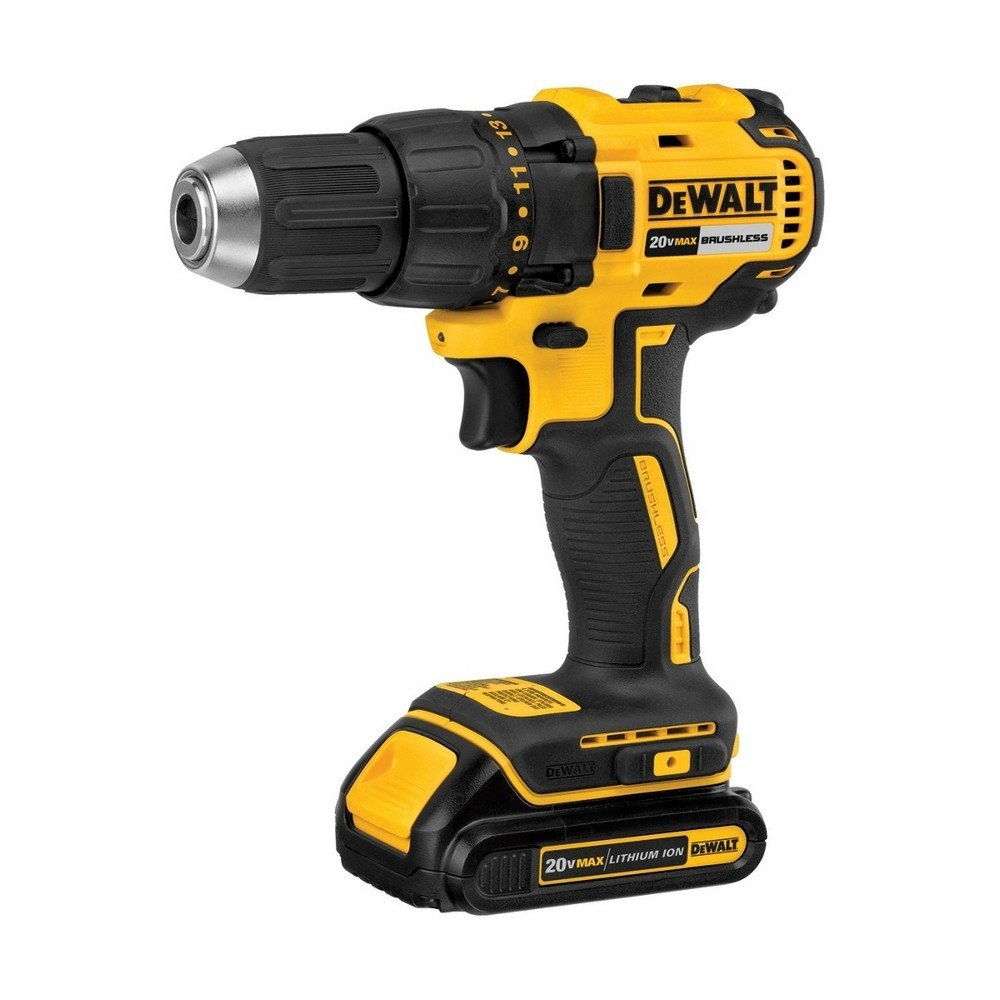 Taladro Atornillador Sin Carbones Dewalt Bat. Ion-Litio 1.3 Ah - 20 V - 13 Mm