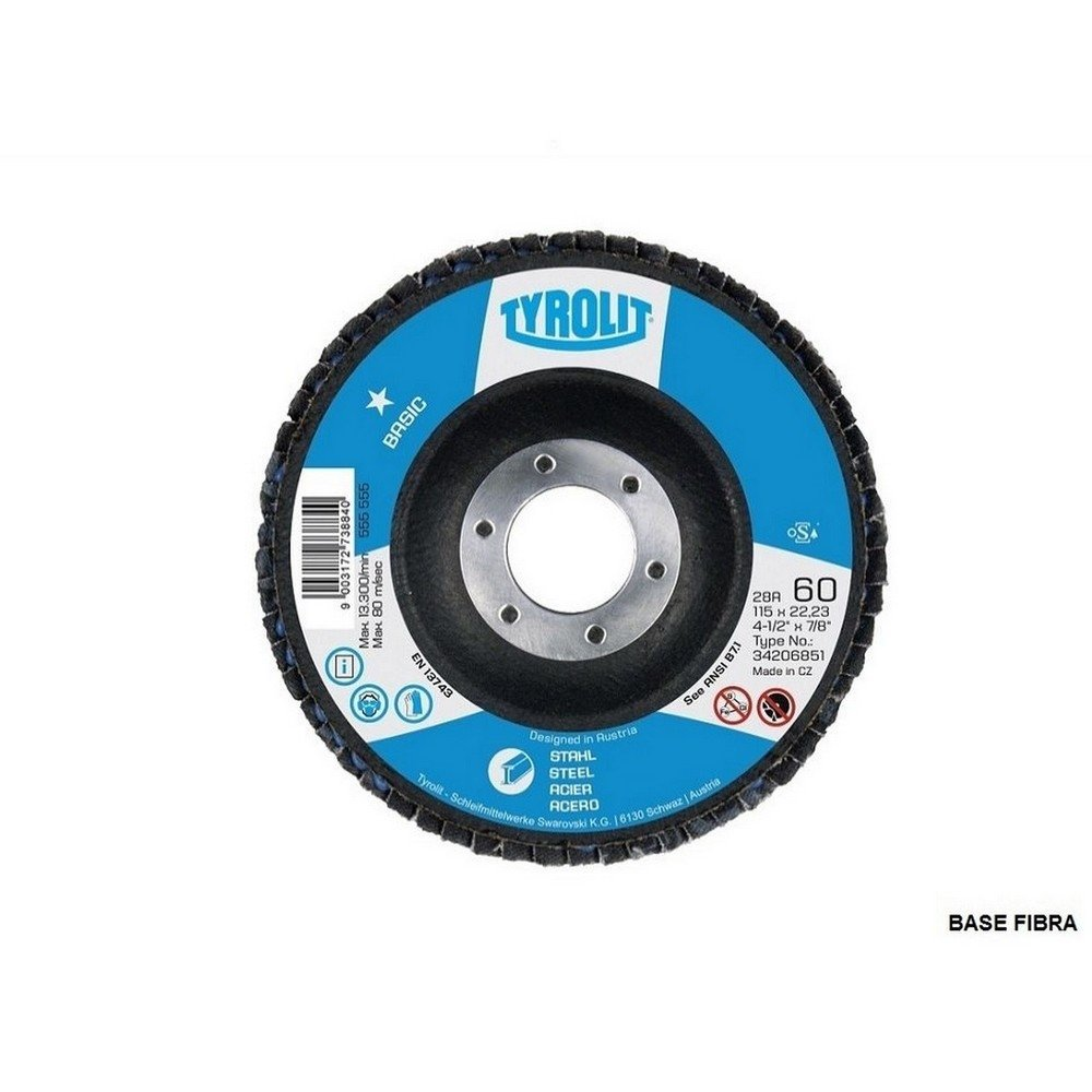 Disco Flap Plano Fibra Tyrolit 115 Mm G40 Cajax10