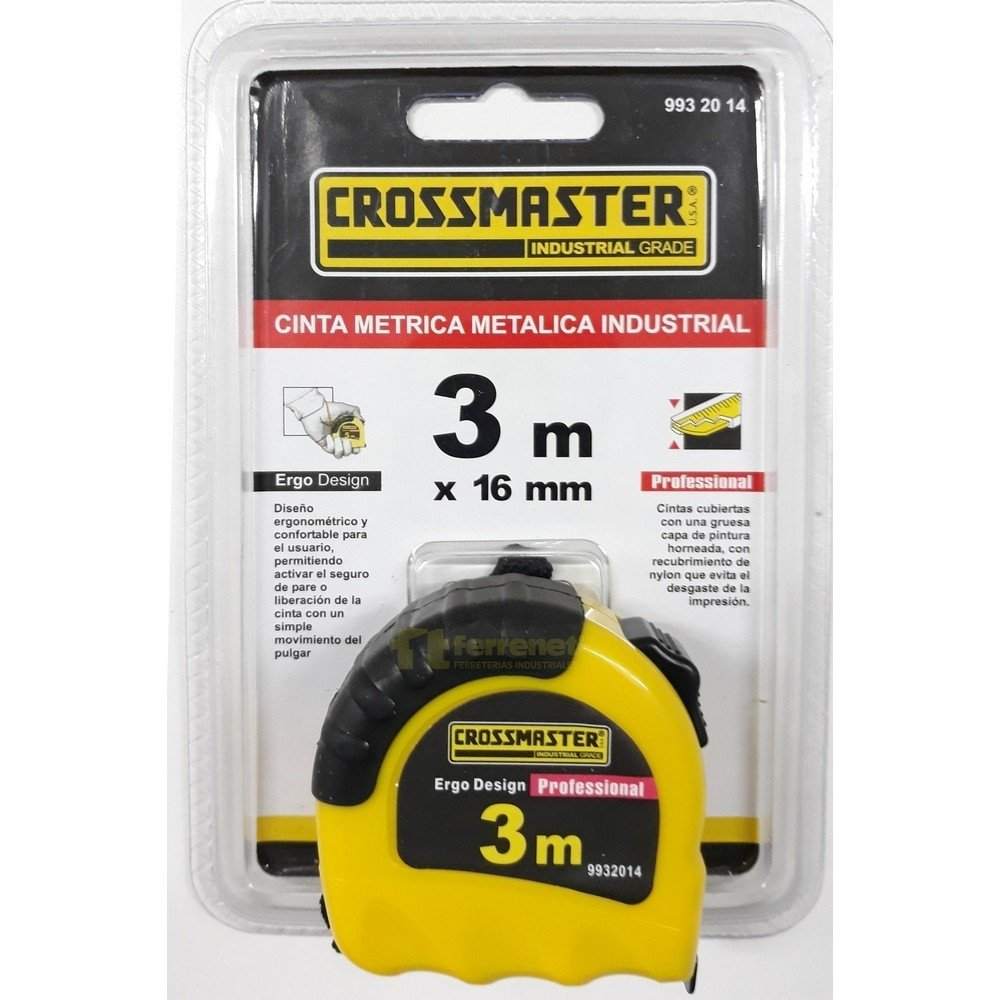 Cinta Metrica Crossmaster Profesional 3 Mts