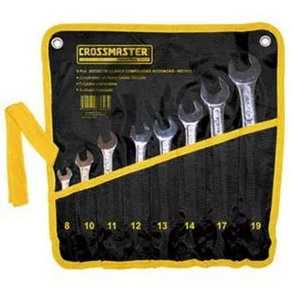 Jgo. De Llaves Combinadas Crossmaster Milimétricas 8 Pzas. Estuche Tela