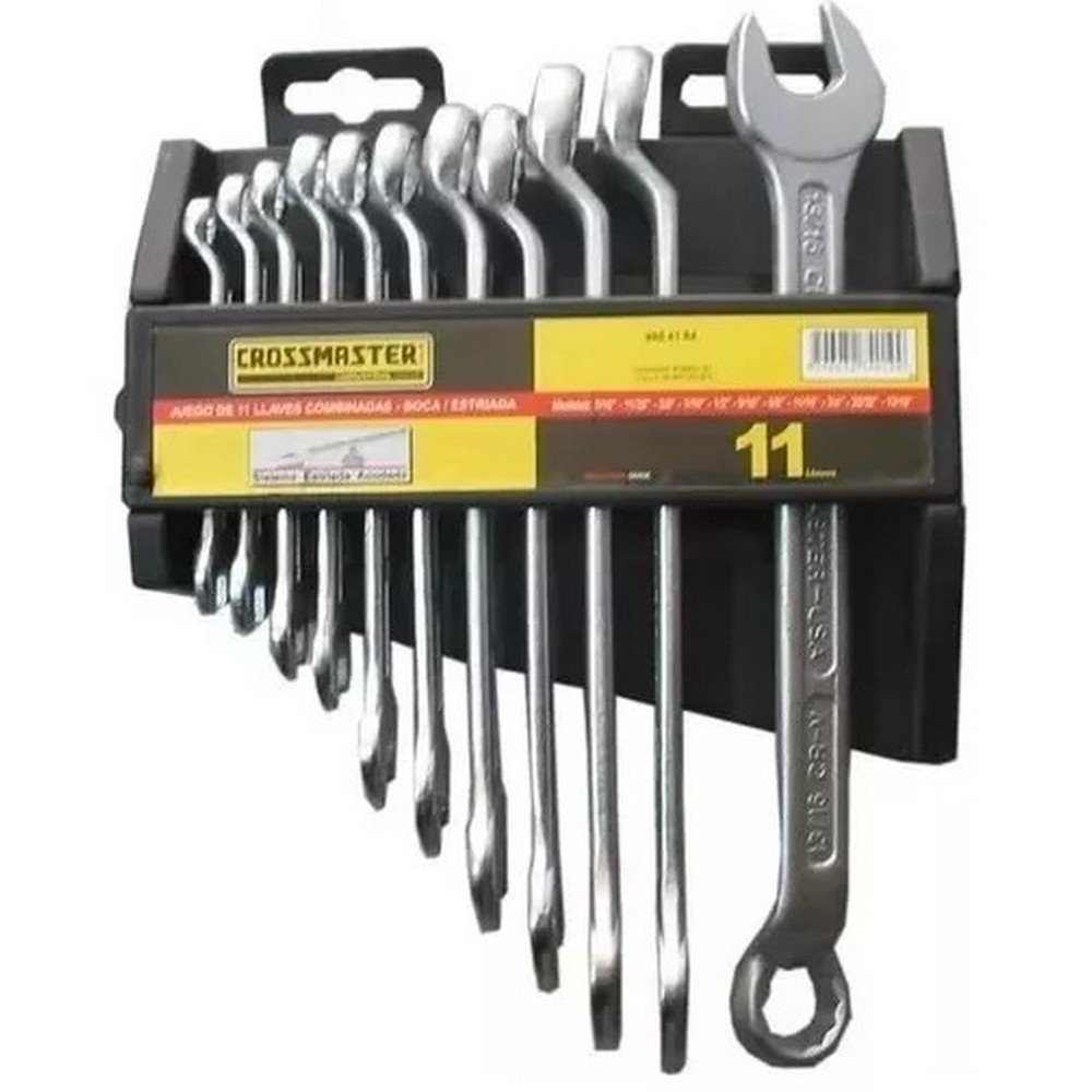 Jgo. De Llaves Combinadas Crossmaster Pulgadas 11 Pzas.