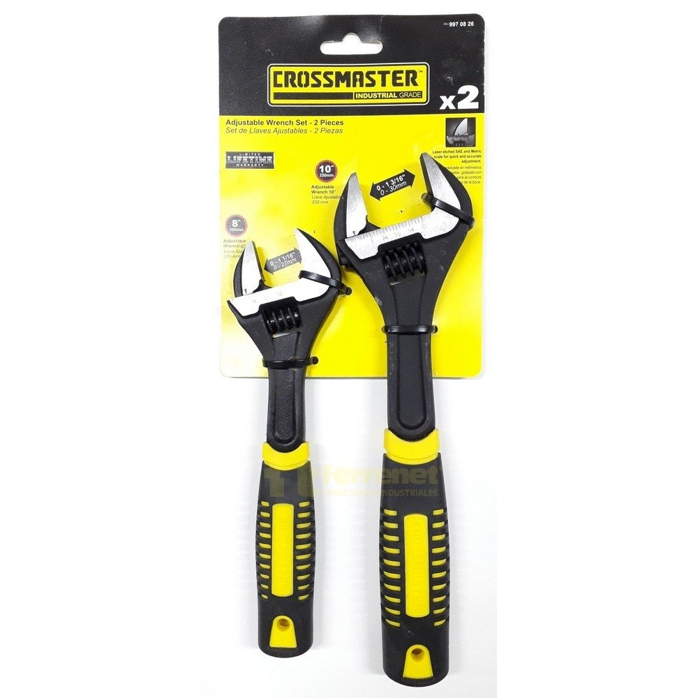 Set Llave Ajustable Crossmaster Confort 2 Piezas 8 Y 10