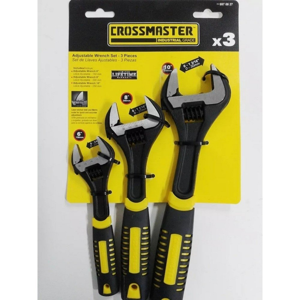 Set Llave Ajustable Crossmaster Confort 3 Piezas 6- 8 Y 10