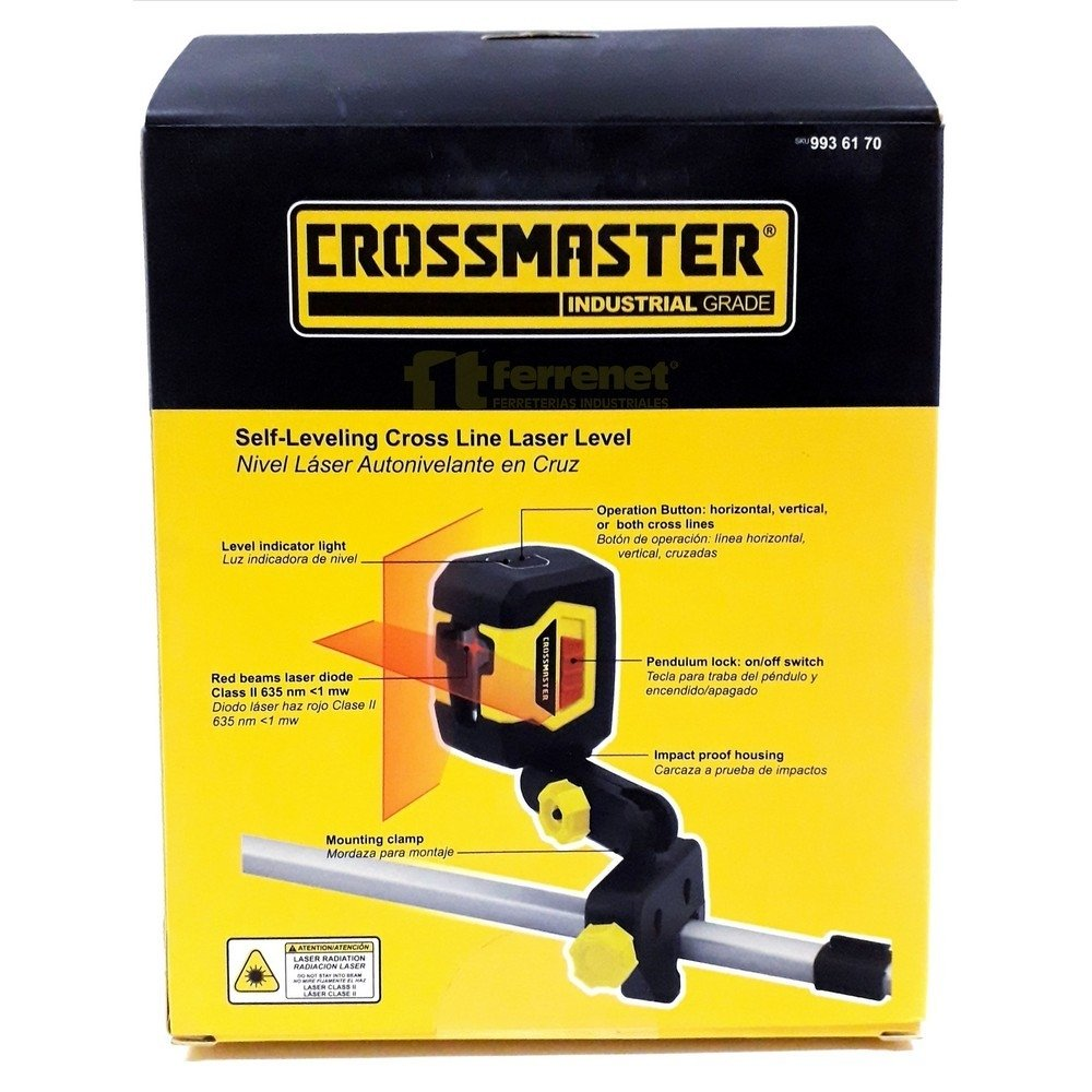 Nivel Laser Autonivelante En Cruz 10 Mts Crossmaster 9936170