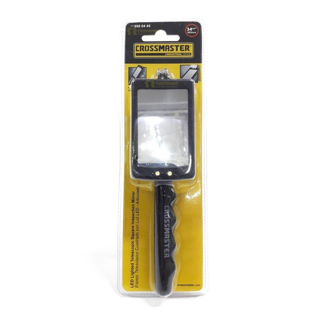 Espejo Telescopico Con Led Crossmaster Articulado Rectangular - Ext. 295 A 885 M
